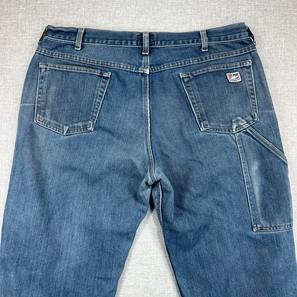2 Pairs Tyndale FR Flame Resistant Carpenter Jeans Men 38x30 CAT2 Blue Utility